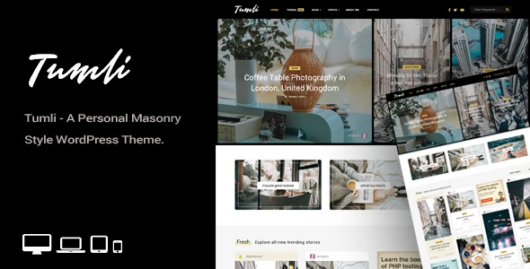 Tumli – A Personal Masonry Style WordPress Theme
