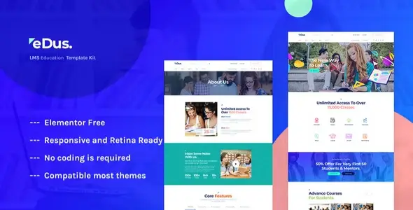 Edus – Online Education Elementor Template Kit